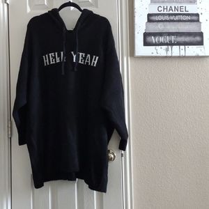 Torrid Lovesick Black Knit Graphic Hoodie Plus size